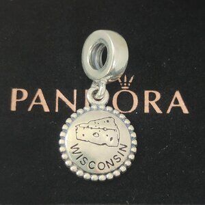 Pandora Wisconsin Cheese Exclusive Dangle Charm S925 Sterling Silver Pendant